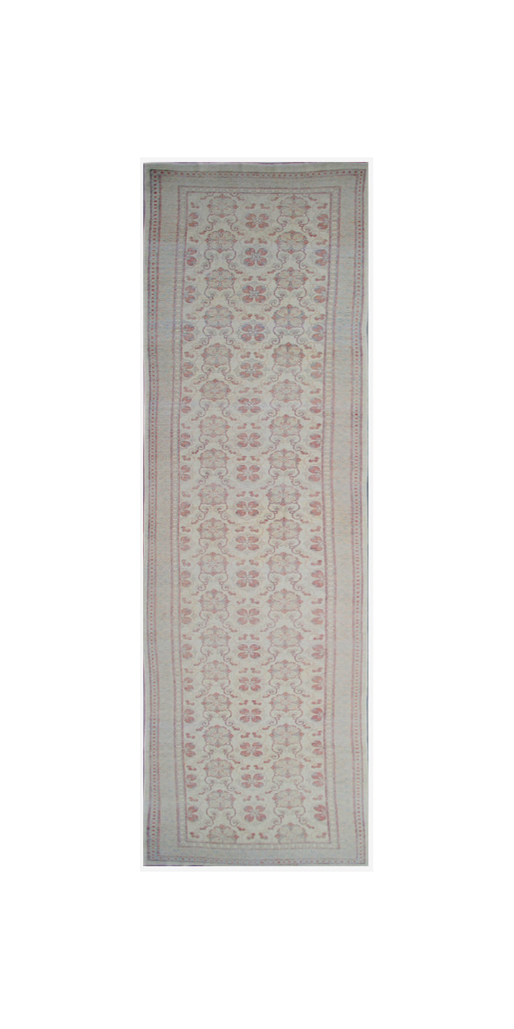 5x22 Wide Floral Wool Runner Rug | Hand-Knotted Ariana Transitional