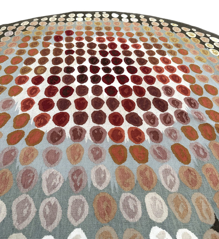5'x5' Round Aubusson Rug | Hand-Woven Ariana Modern Rug