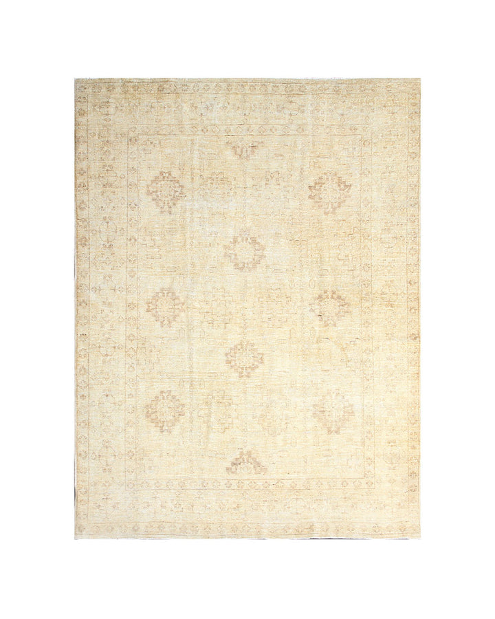 5'x6' Vintage-Style Hand-Knotted Afghan Rug | Persian Floral in Earthtones | Ariana Rugs