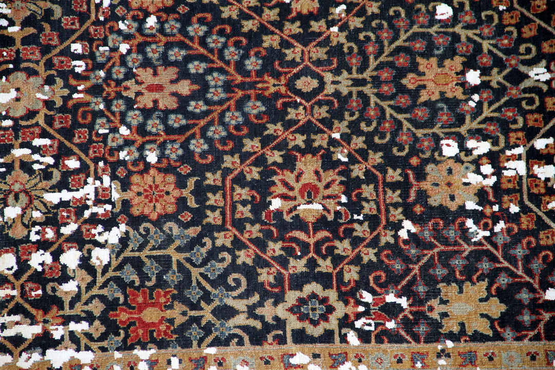 5'x8' Erased Design One Of A Kind Hand Knotted Persian Design Rug