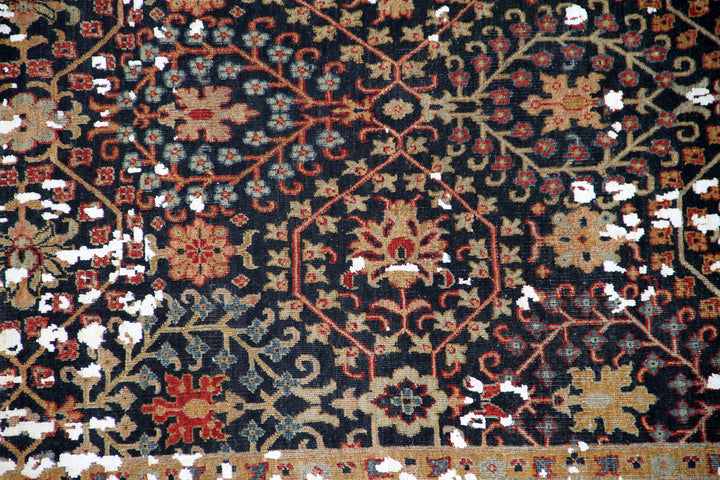 5'x8' Erased Design One Of A Kind Hand Knotted Persian Design Rug