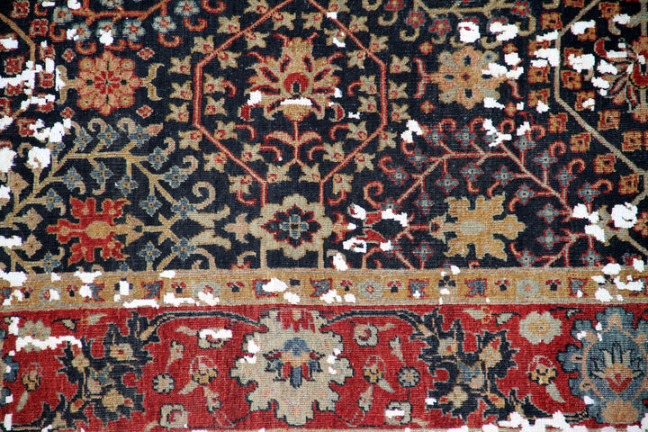 5'x8' Erased Design One Of A Kind Hand Knotted Persian Design Rug