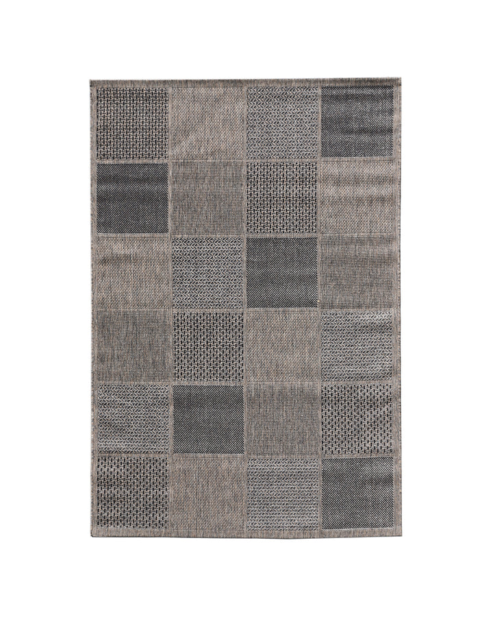 5'x8' Powered Loom Outdoor Area Rug | Grey Outdoor Rug
