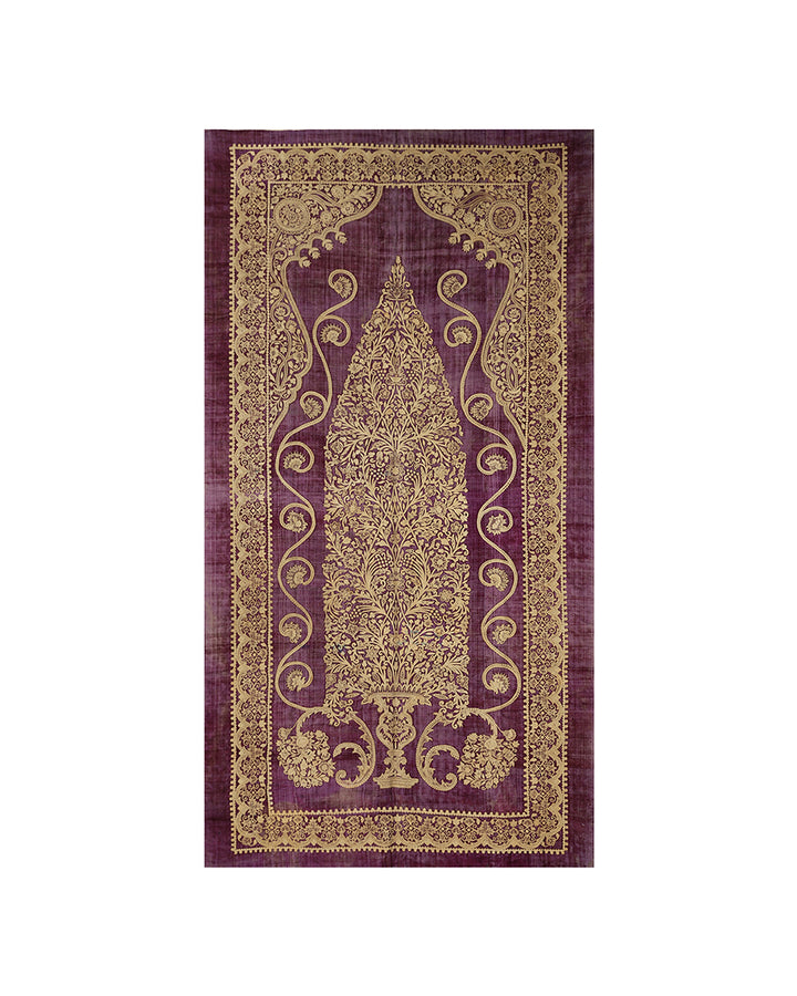 5'x9' Antique European Embroidery | Textile Tapestry