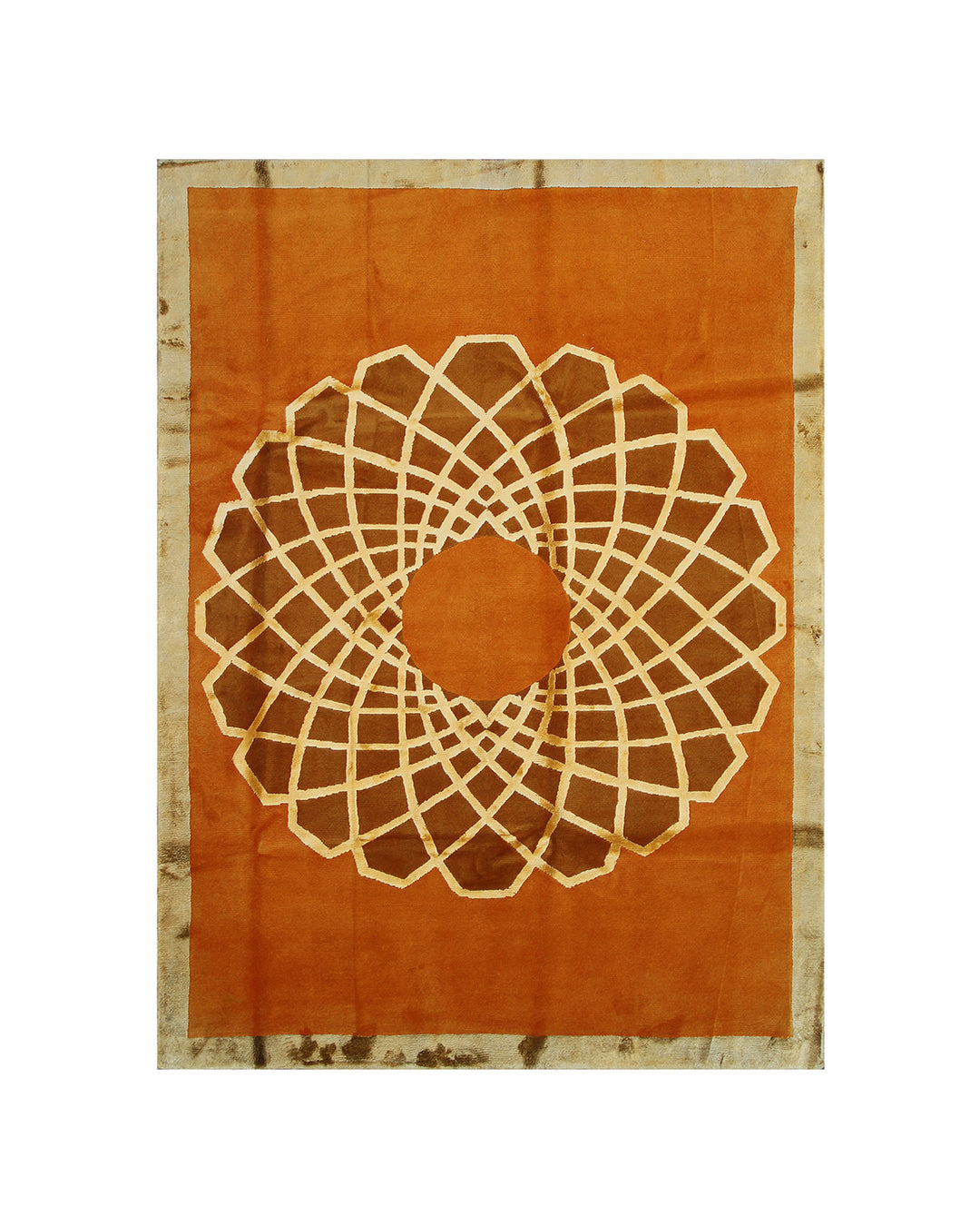 6' x 8' Ariana Modern Geometric Rug Hand-Knotted Wool Rug with Silk Highlights