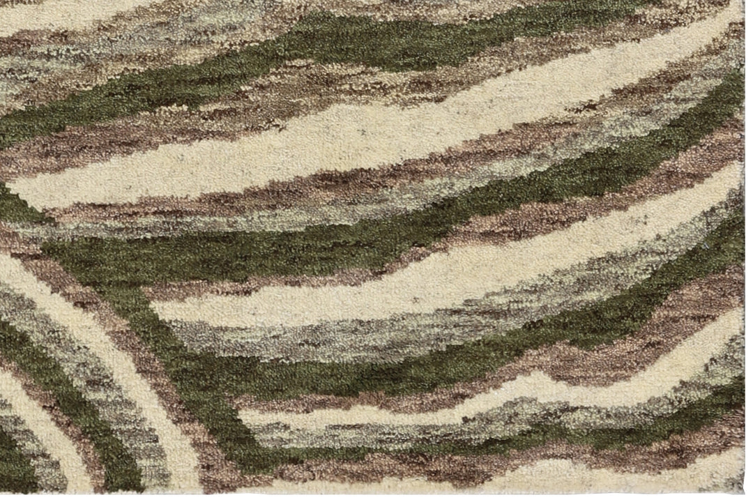 6' x 9' Ariana Modern Art Deco Rug Hand-Knotted Wool Rug