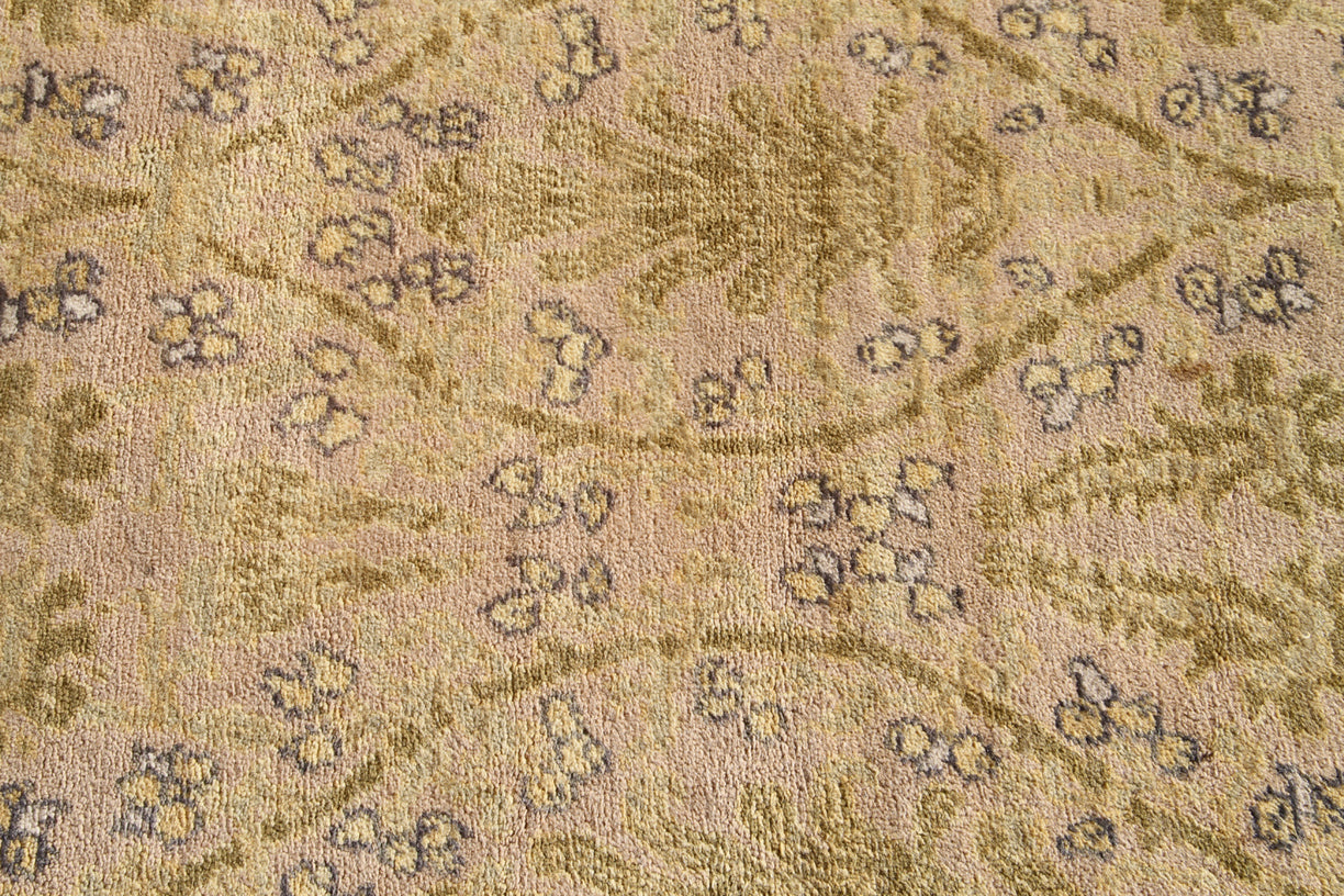 15'x25' Soft Yellow Green Pink Spanish Antique Semi-Antique Palace Size Rug