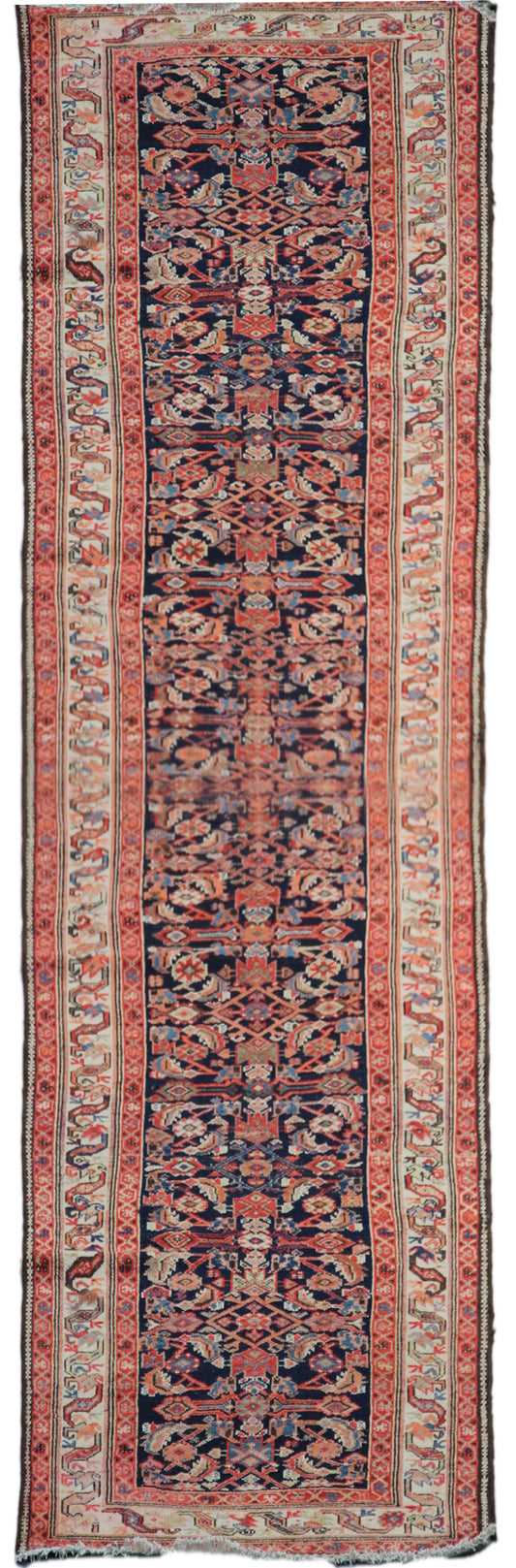 3'x17' Antique And Semi Antique Malayer Long Runner Rug