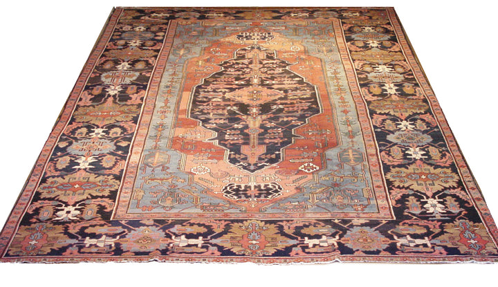11'x18' Antique Persian Rug | Large Heriz Serapi Wool Rug