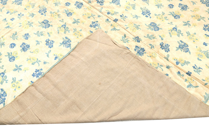 Antique European Floral Blue Area Rug – 13' x 14'5"