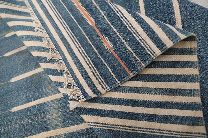 Vintage Indian Agra Durie | Handwoven 100% Cotton Carpet (c.1920s)