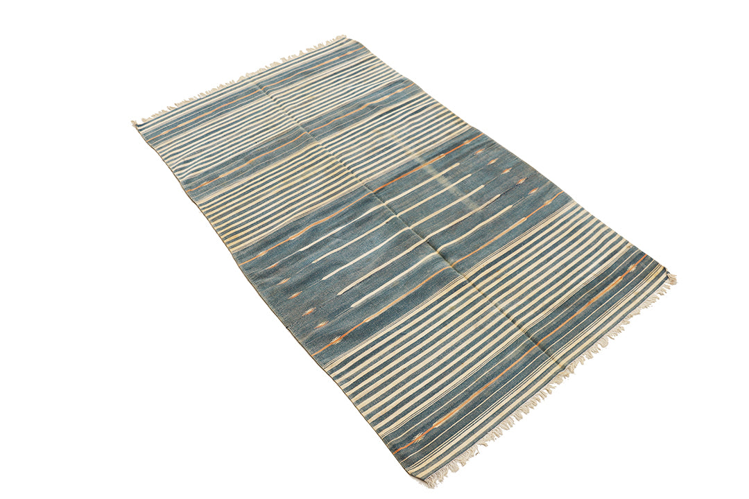 Vintage Indian Agra Durie | Handwoven 100% Cotton Carpet (c.1920s)