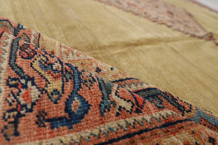 10'x12' Antique Persian Sultanabad Rug | Gold Medallion | Luxury