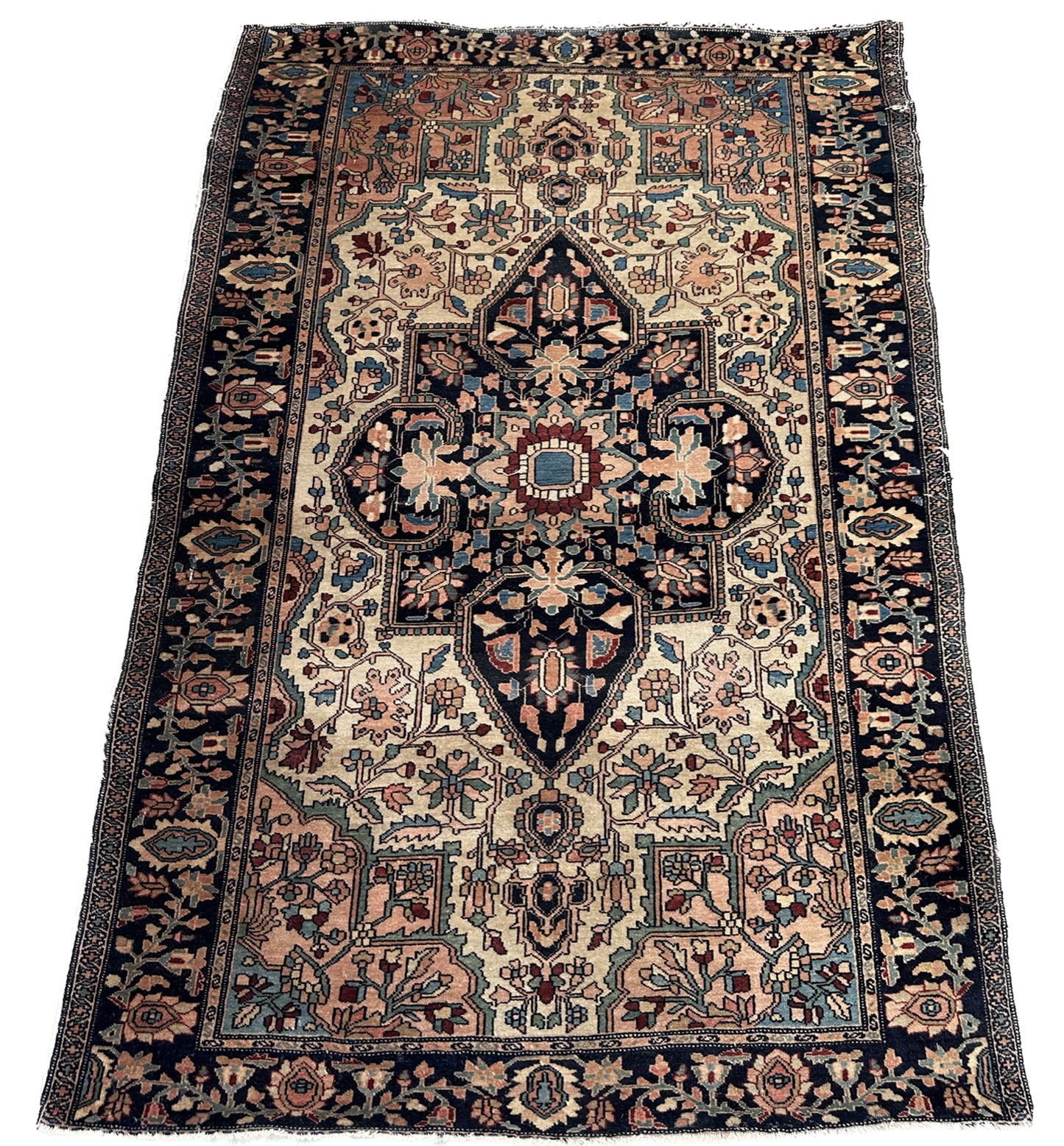 3'x5' Antique Persian Farahan Rug