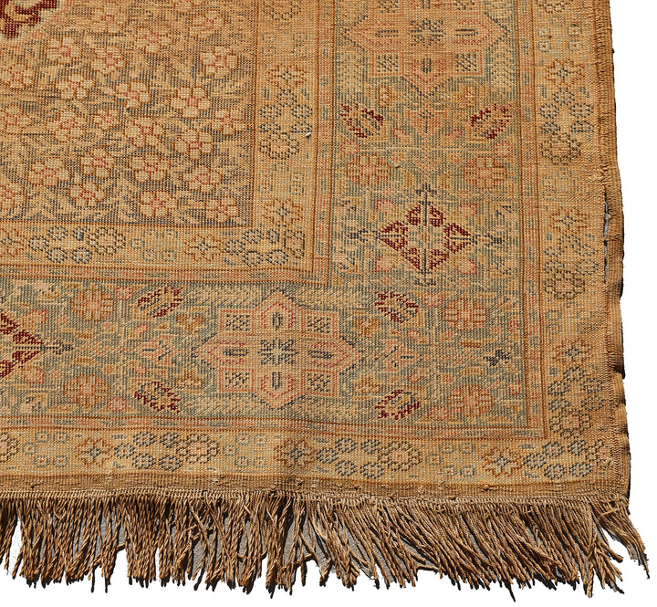 Antique Turkish Kayseri | Gold and Burgundy Rug