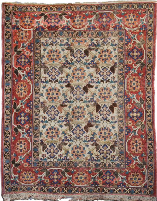 4'x6' Antique and Semi Antique Persian Afshar Rug