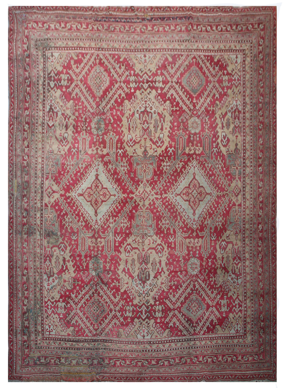 13'x16' Antique Semi-antique Turkish Oushak Rug