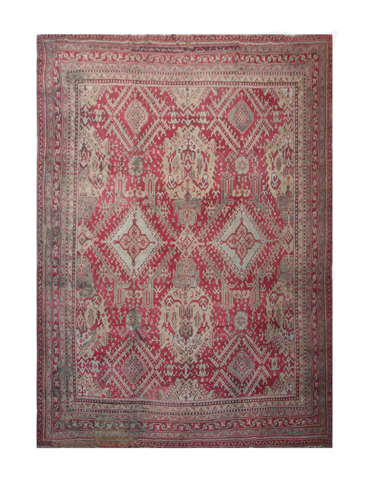 13'x16' Vintage Turkish Oushak Rug | Hand-knotted Wool Rug