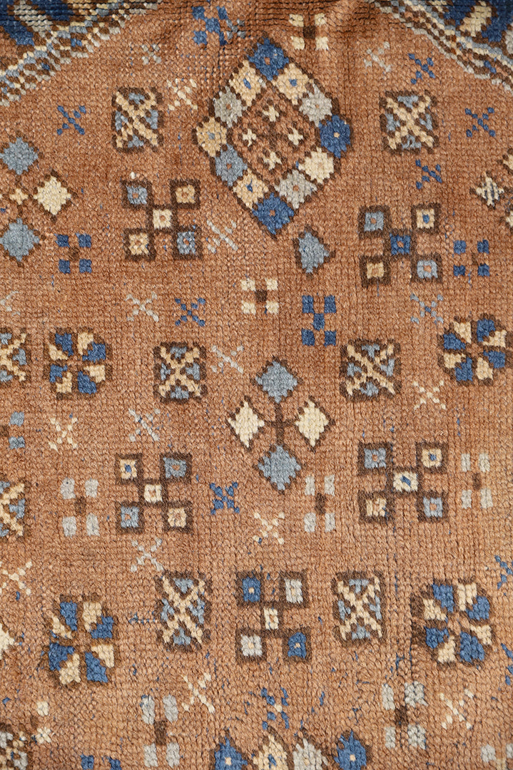 11'x14' Vintage Donegal Medallion Rug – Hand-Knotted Wool