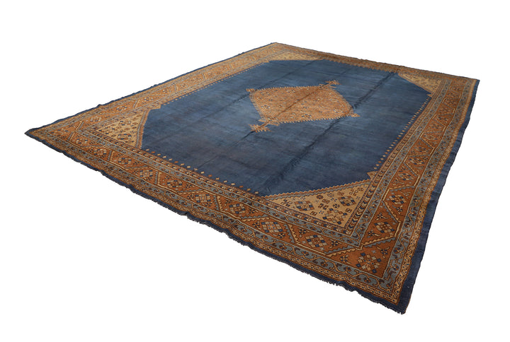 11'x14' Vintage Donegal Medallion Rug – Hand-Knotted Wool