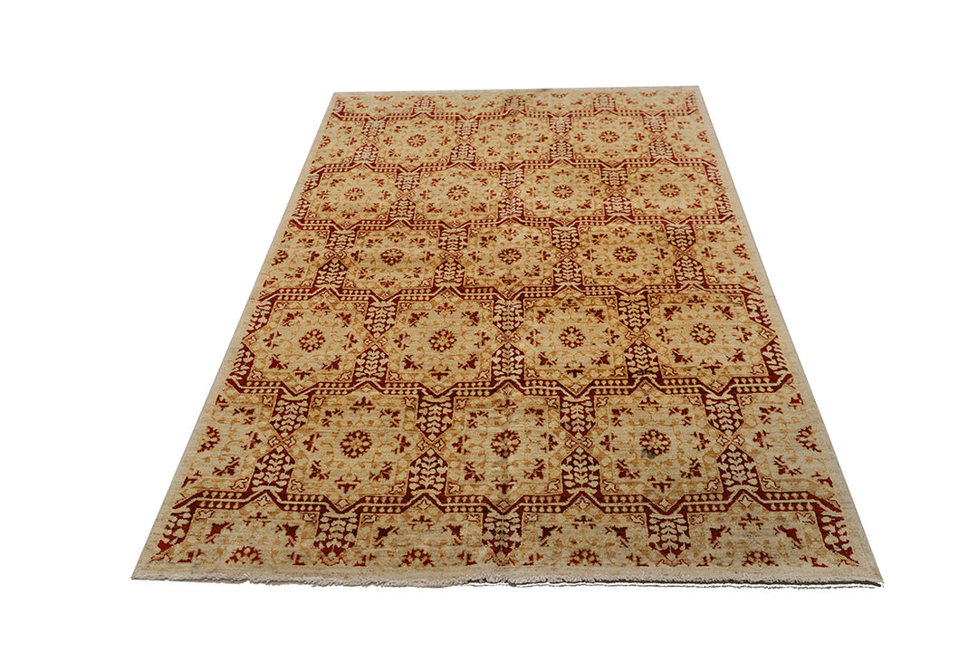 5'x7' Hand-knotted Area Rug | European Design Rug