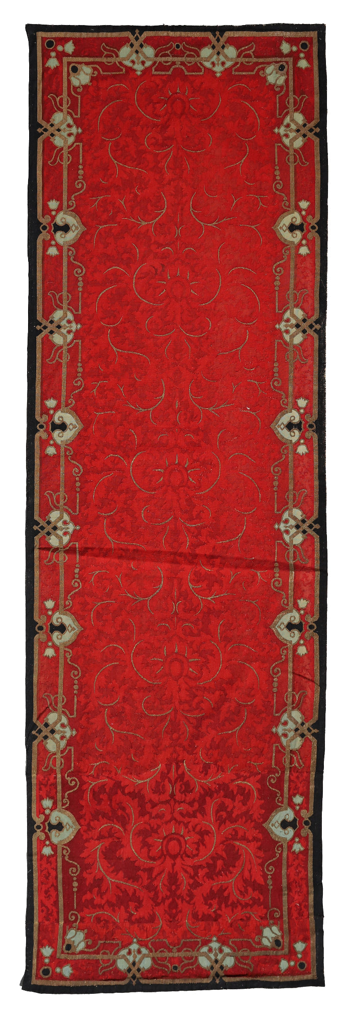 4'x12' Antique French Aubusson Wall Panels | Metallic Threads