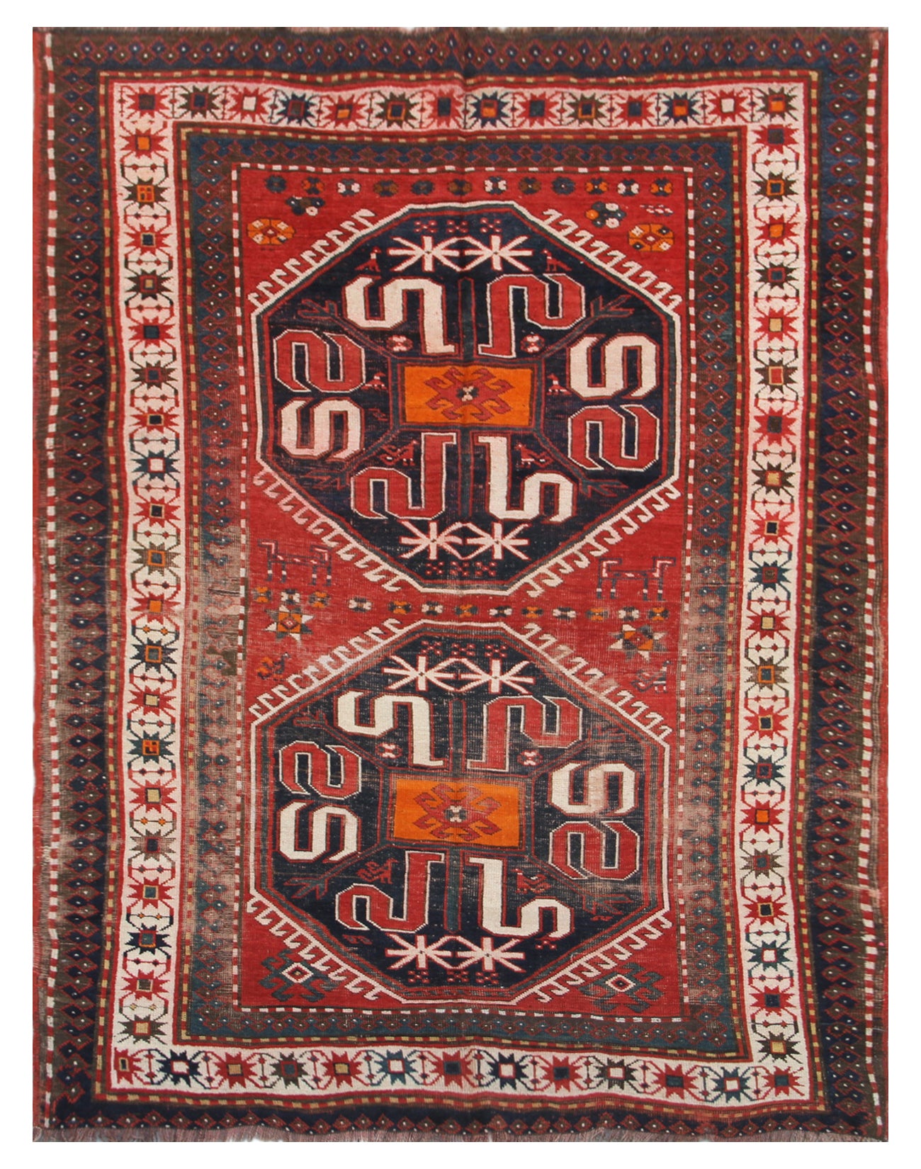5x7 Vintage Caucasian rug