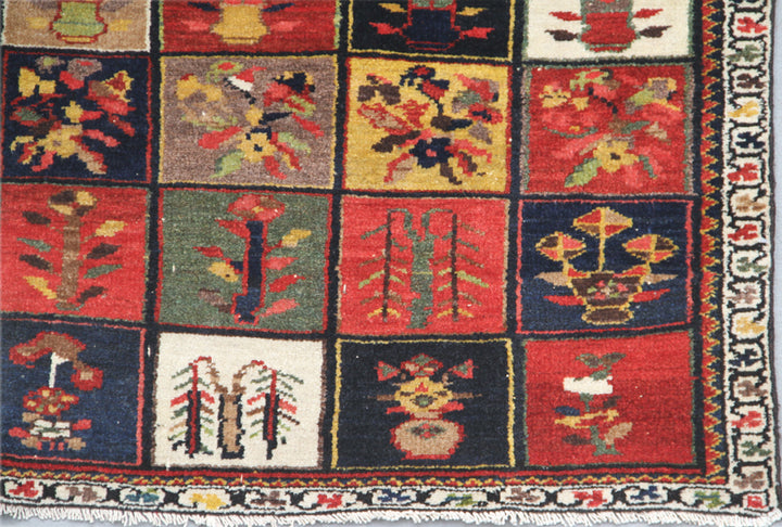 3'x6' Antique Semi-Antique Persian Bakhtiari Rug