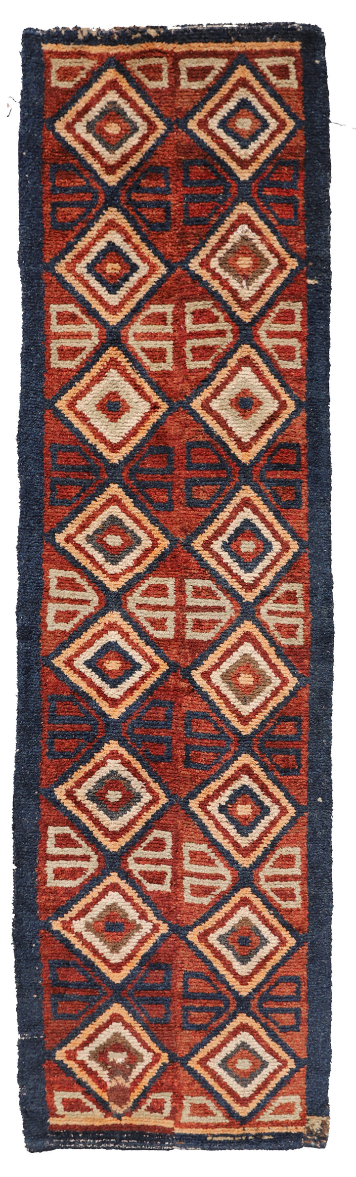 3'x11' Vintage Uzbek Kirgiz Shag Rug