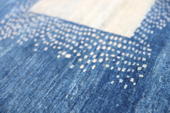 6'x6' Persian Rug | Gabbeh | Shiraz | Blue Rug