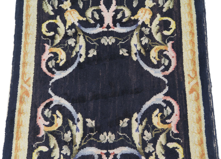 11'x4' Antique French Savonnerie Rug | Runner Rug