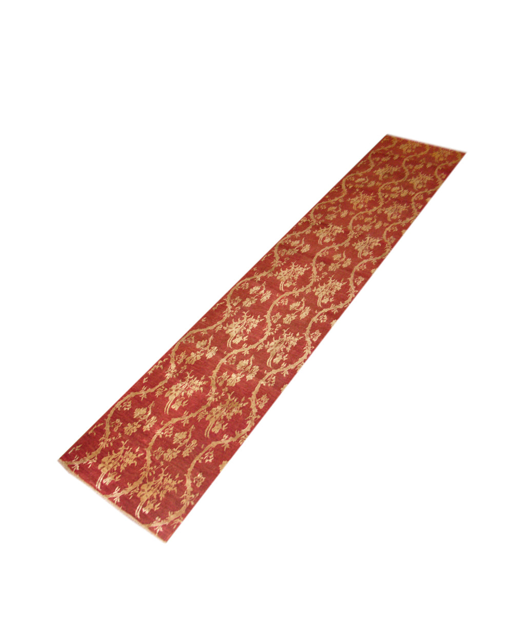 3'x11' Ariana Traditional Runner Rug – Red & Gold European Chinoiserie Design
