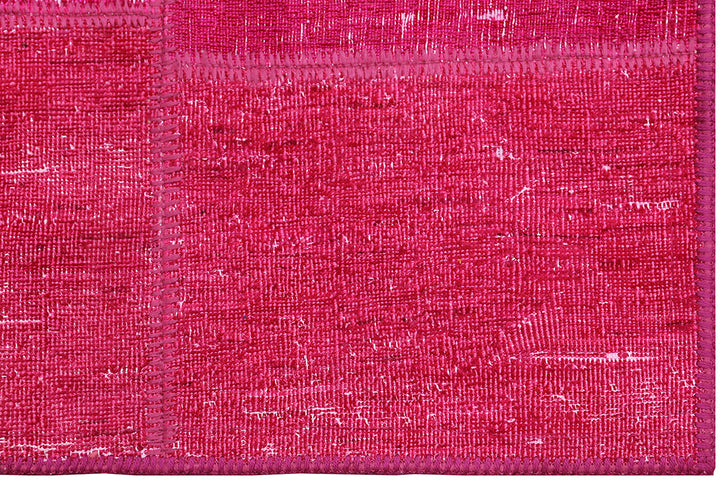 6'x10' Afghan Rug | Ariana Hot Pink Patchwork Rug