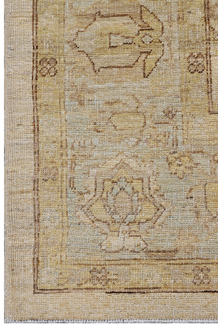 6'x10' Hand-Knotted Afghan Wool Rug | Agra Design in Soft Tones Medium Size Rug