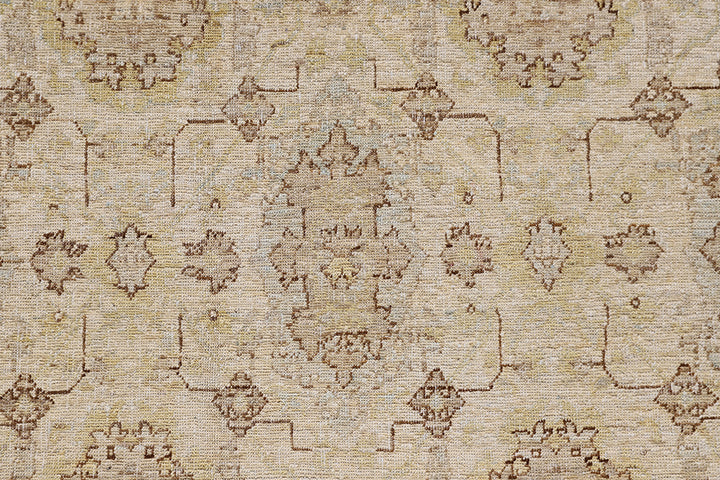 6'x10' Hand-Knotted Afghan Wool Rug | Agra Design in Soft Tones