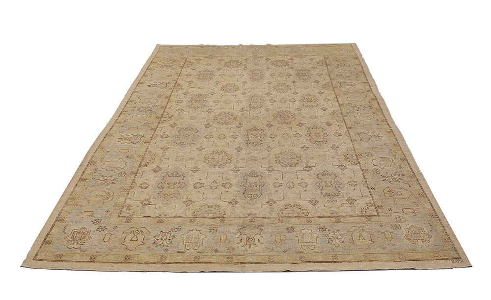 6'x10' Hand-Knotted Afghan Wool Rug | Agra Design in Soft Tones
