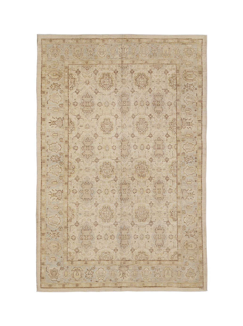 6'x10' Hand-Knotted Afghan Wool Rug | Agra Design in Soft Tones