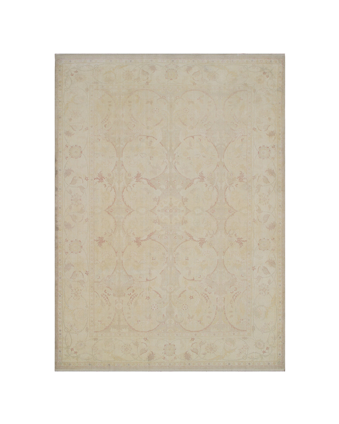 6'x10' Ariana fine silk Polonaise soft colors hand-knotted luxury area rug