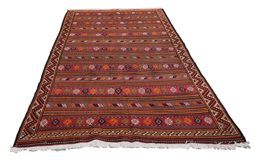 Vintage Persian Kurdish Kilim | Wool Flatweave Area Rug