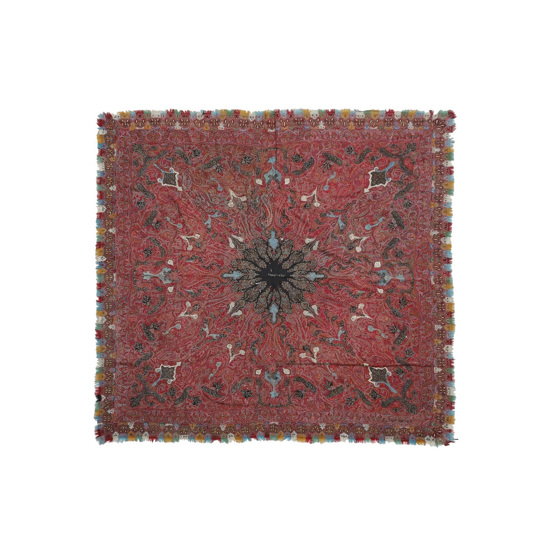 Ariana Rugs 6x6 Antique Kashmiri Shawl India 19th Century