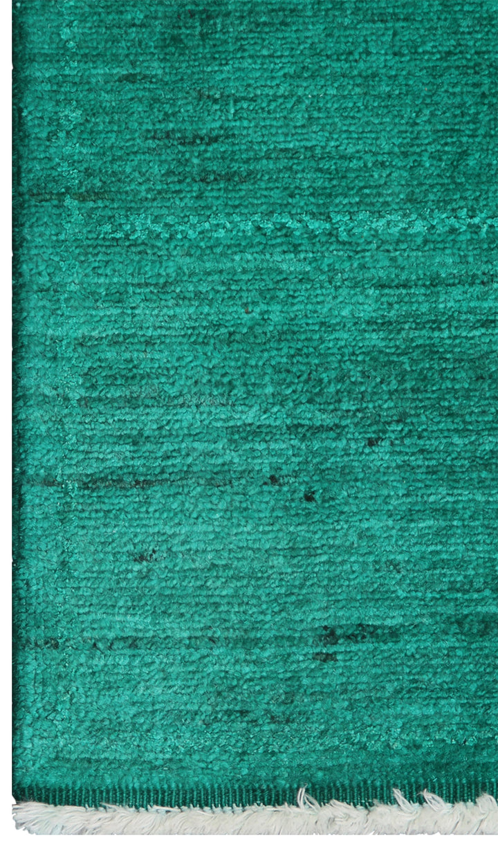 6'x6' Square Rug | Green | Geometric Over-dye Rug