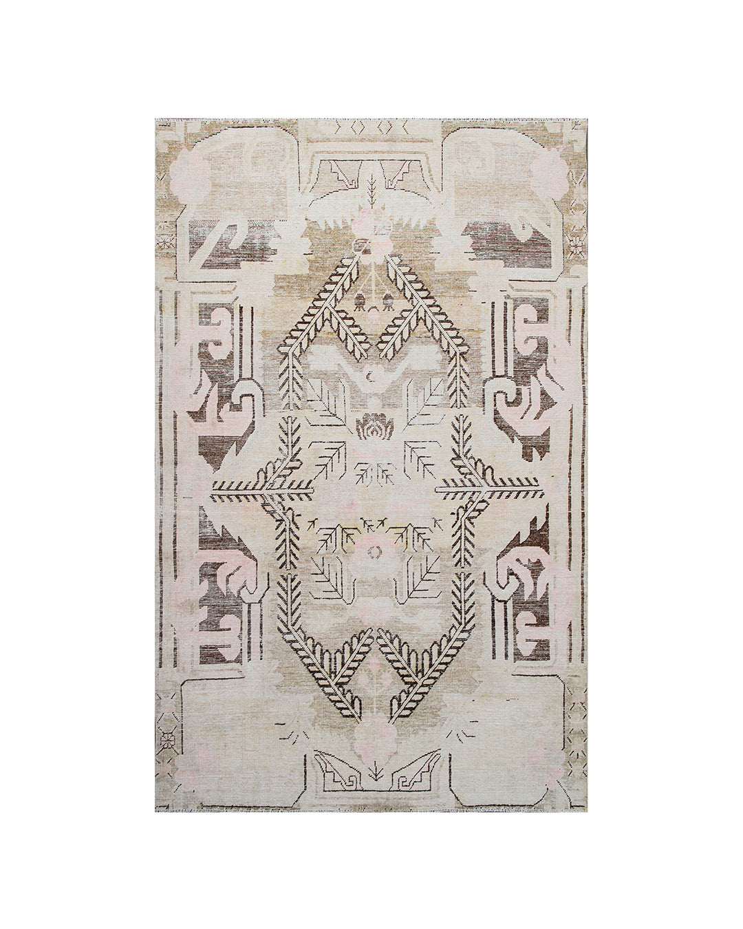Rug with geometric pattern on a white background