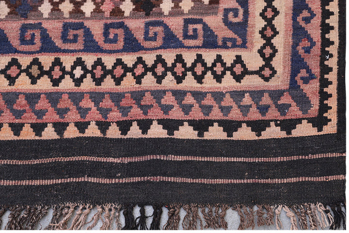 6'x8' Vintage Afghan Maimana Kilim | Earthtone Kilim Rug