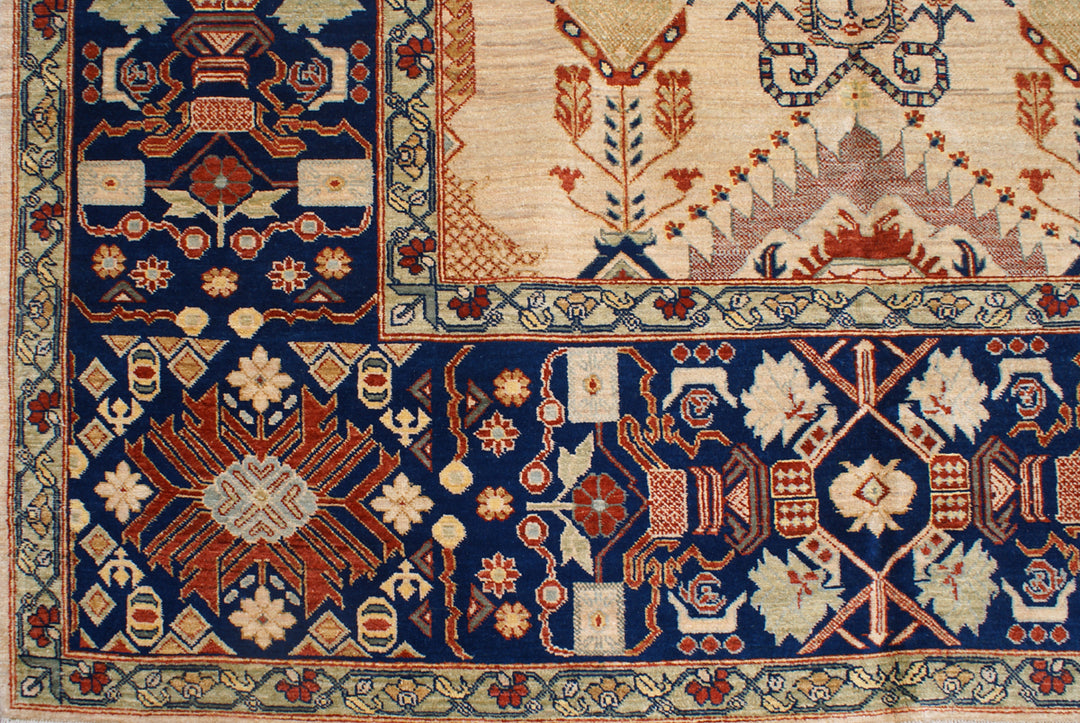 6x9 Ariana Farahan Navy and Ivory Traditional Rug