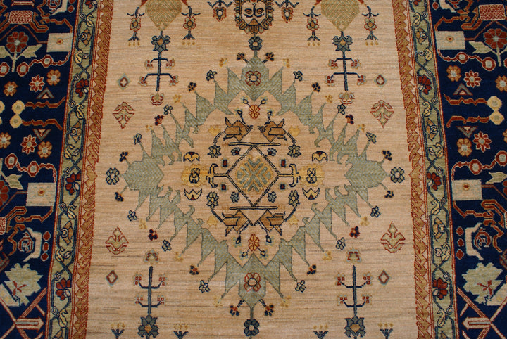6x9 Ariana Farahan Navy and Ivory Traditional Rug