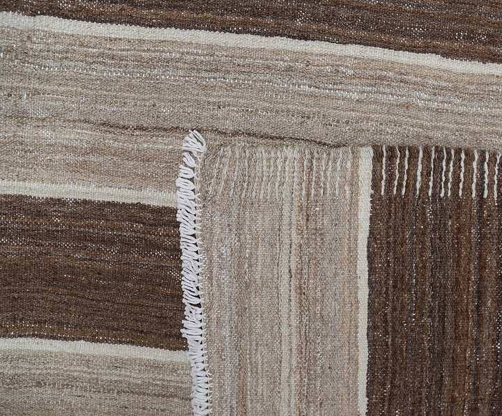 6'x9' Modern Tribal Kilim Rug – Handwoven | Organic Wool | Thin Flatweave