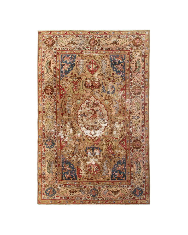 6'x9' Vintage German Rug | Tetex Hand Made Tefzet Area Rug