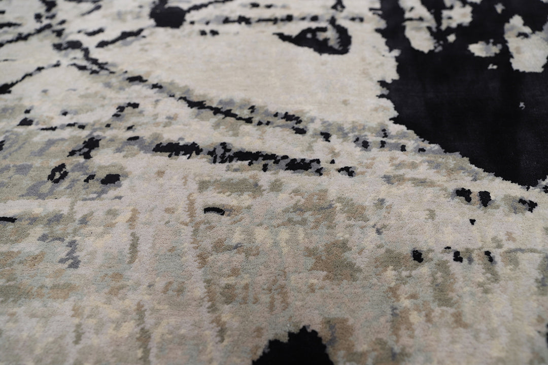 6'x9' Wool Rug | Abstract Design Hand-knotted Rug