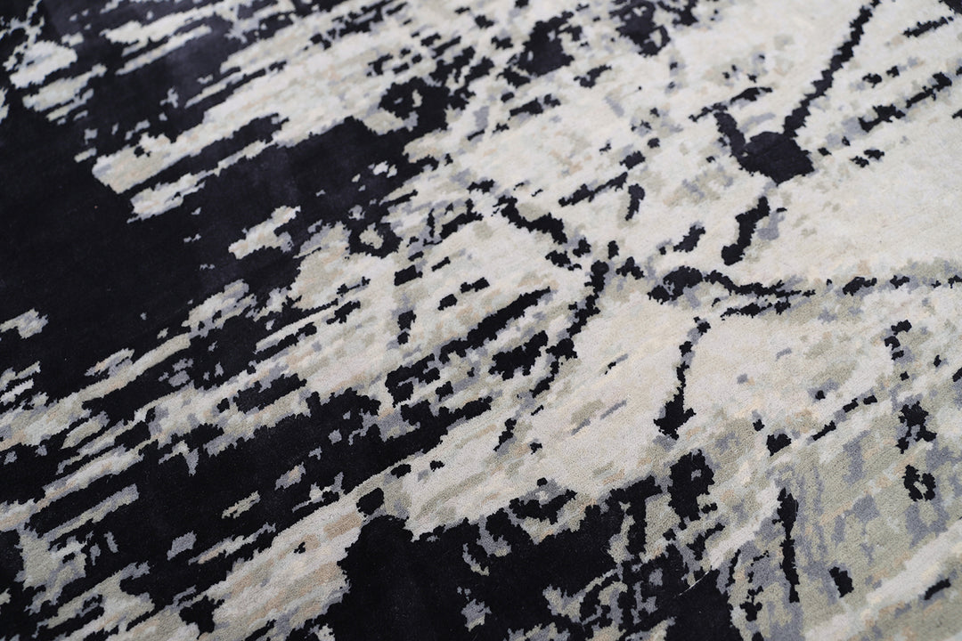 6'x9' Wool Rug | Abstract Design Hand-knotted Rug