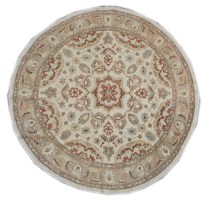 7' x 7' Round Persian Design Ariana Traditional Wool Rug